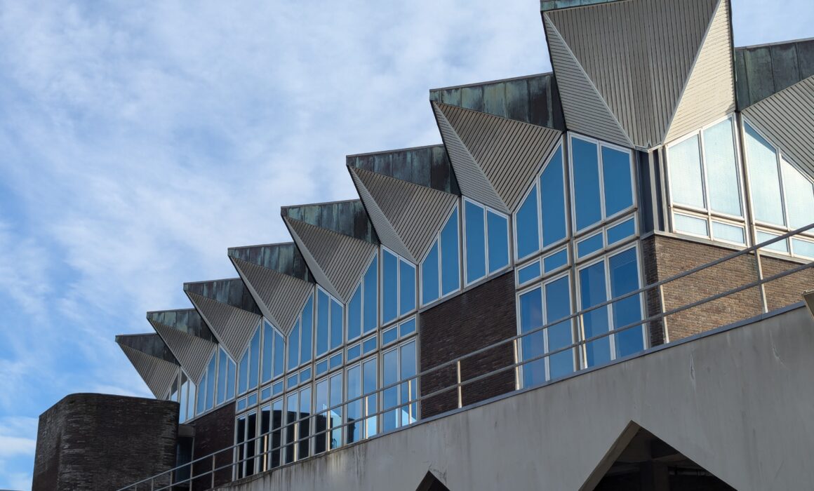 roof line of the Citadel leisure centre Ayr