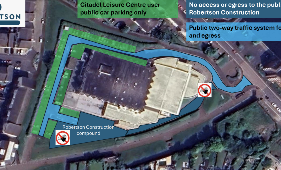 Parking restrictions drawing provided by Robertsons