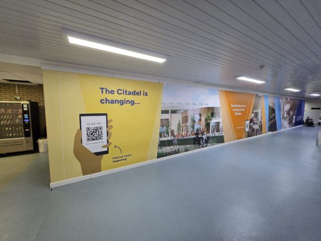 second angle of internal hoarding on the first floor of the citadel
